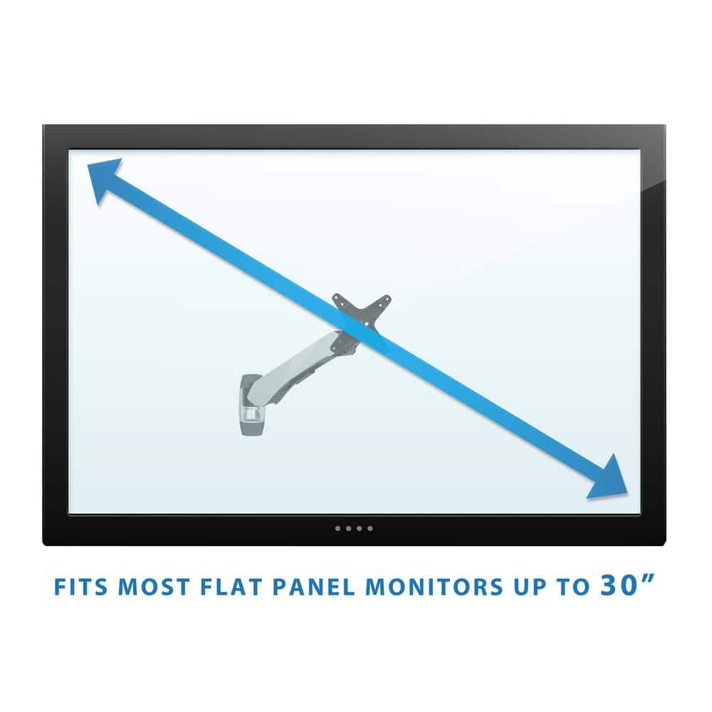 Mount-It! Full Motion Adjustable Single Monitor Wall Mount | Tilt, Rotate, Swivel Arm Wall Mount Stand | Fits Up to 32 in. Screens