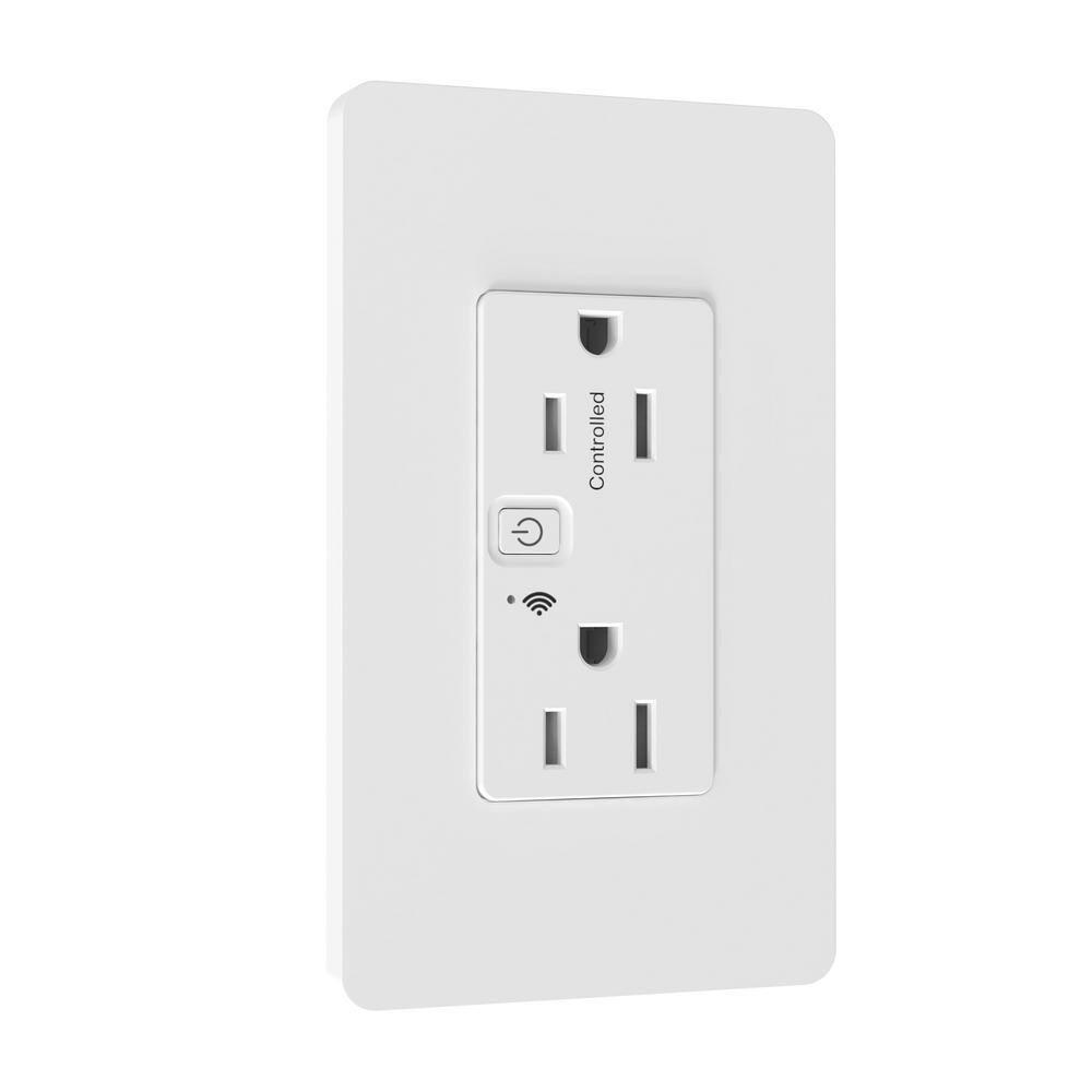 Square D by Schneider Electric X Series 15A 125V Wi-Fi Energy Monitoring Socket Outlet, Tamper Resistant, Needs Neutral Wire, Matter Certified, Compatible with Alexa, Google Home, Apple Home, White