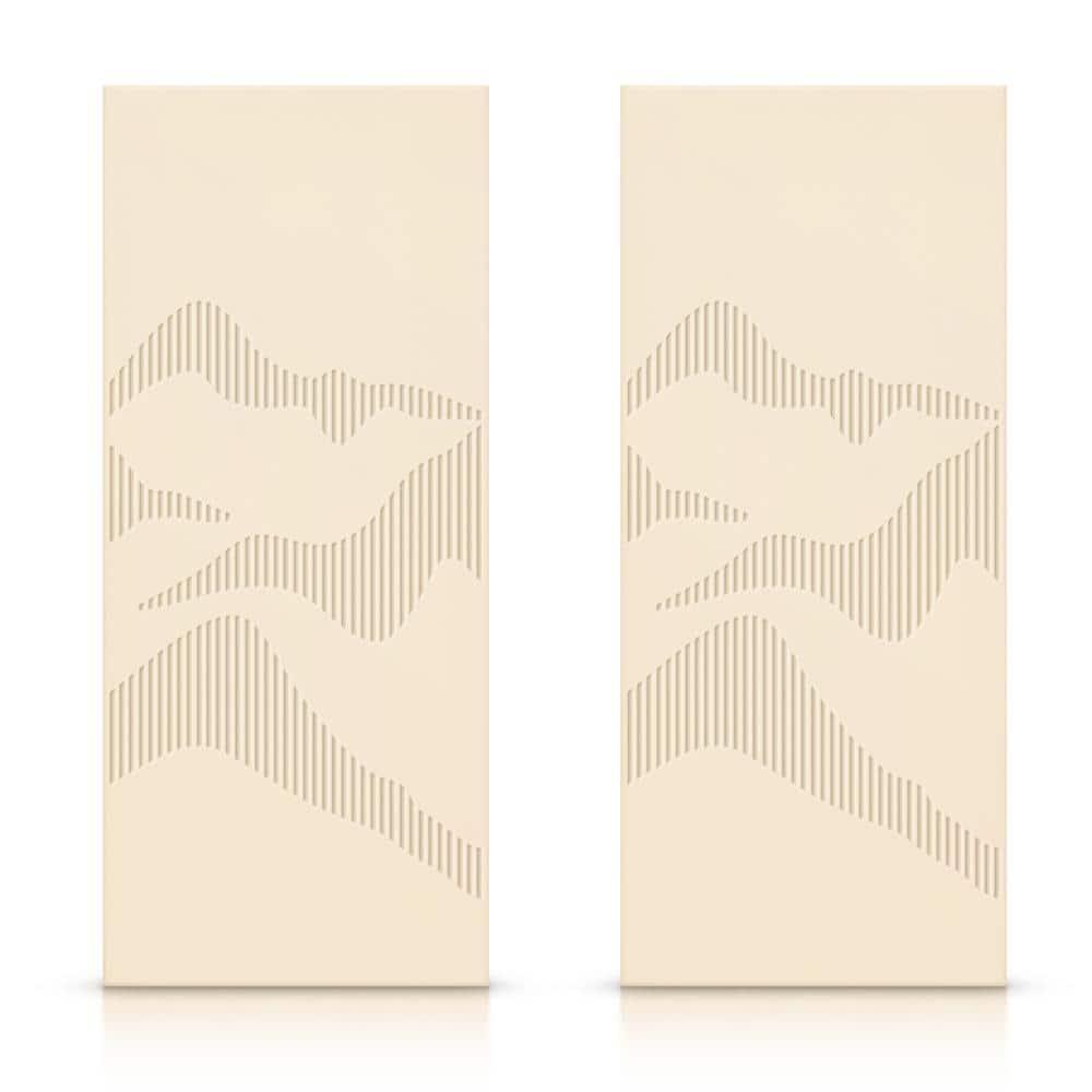 Calhome Hollow Paneled Painted Sliding Closet Doors