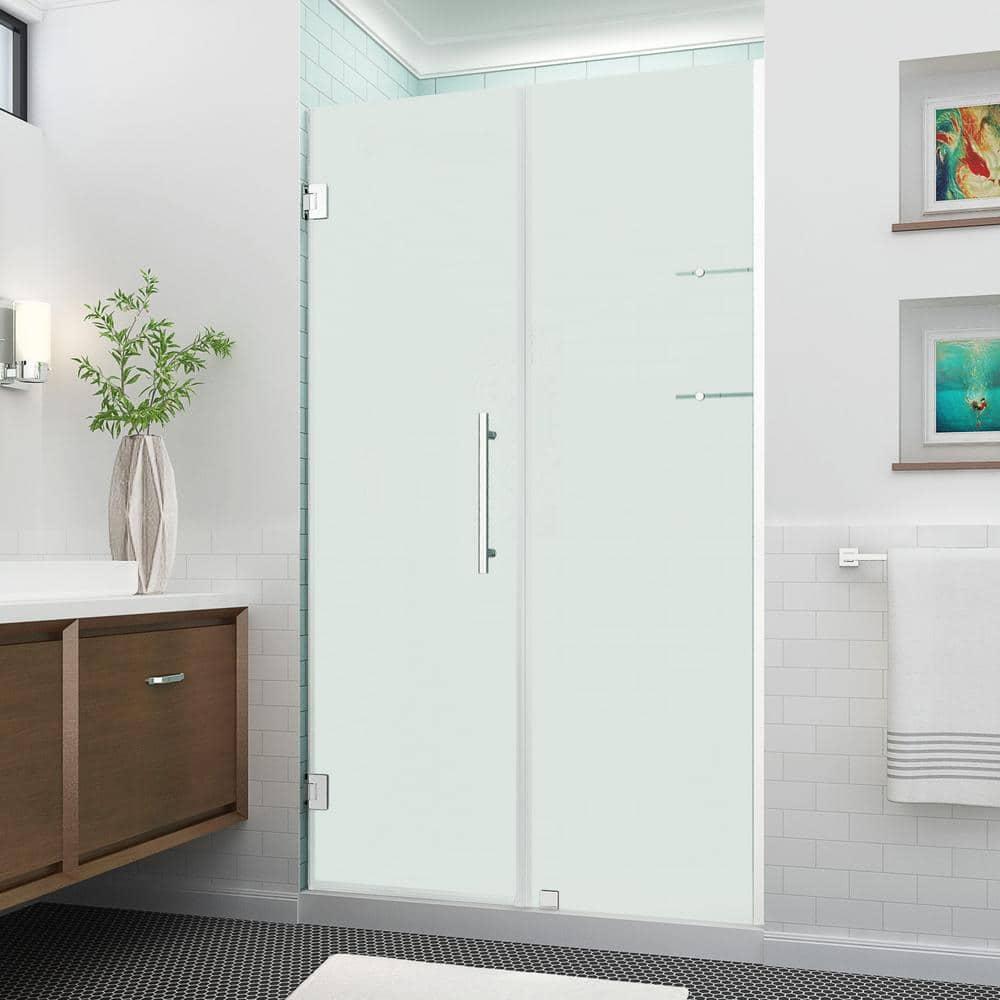 Aston Belmore GS 47" x 72" Hinged Frameless Frosted Shower Door SDR960F-CH-4725-10