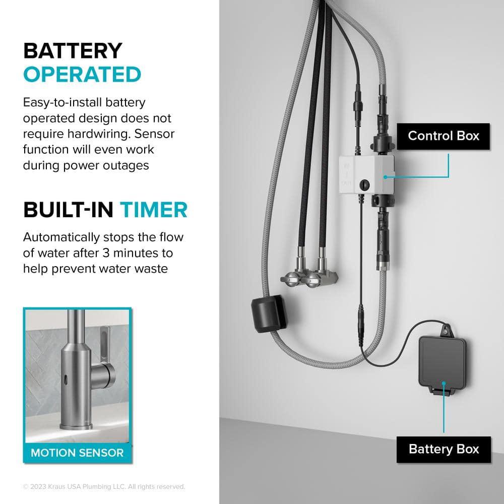 KRAUS Oletto Touchless Sensor Pull-Down Single Handle Kitchen Faucet