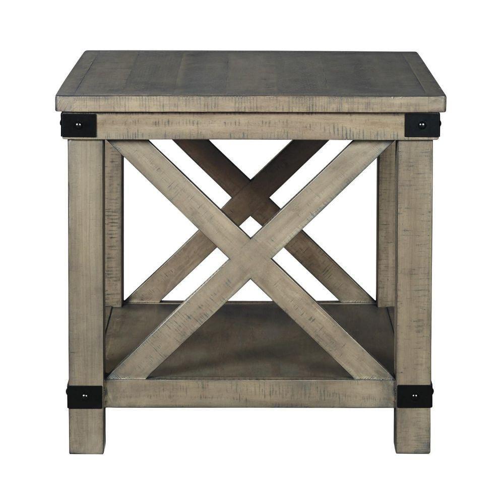 Bowery Hill Modern / Contemporary Engineered Wood End Table in Gray