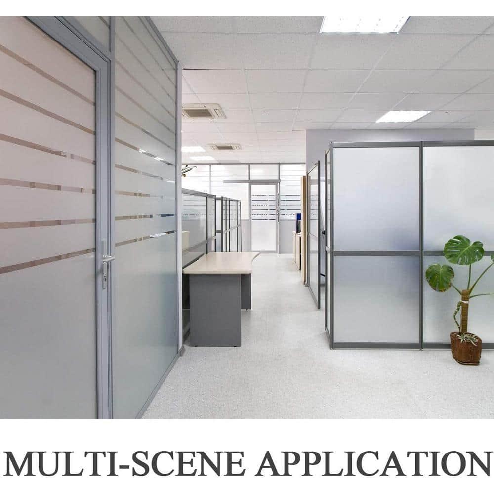 HIDBEA Frosted Window Privacy Film - Non Adhesive Static Cling Glass Stickers Sun UV Blocking Heat Control Door Covering Decals for Home Office, 35.4 x 78.7 Inch