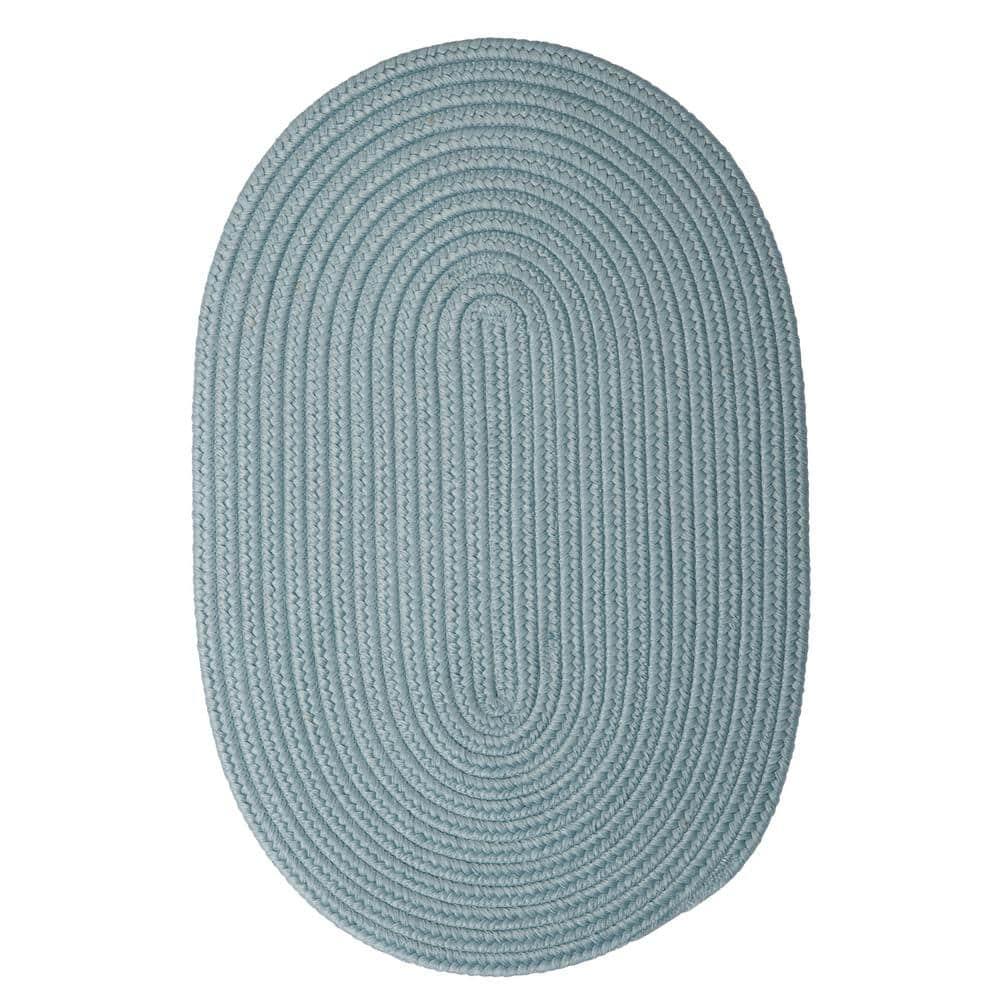 Trends Federal Blue 3 ft. x 5 ft. Oval Braided Area Rug