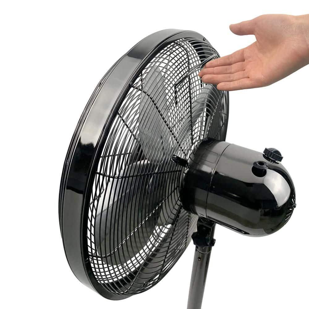 Good Housekeeping All-Metal 3-Speed 16" Oscillating Conference Room Pedestal Fan with Telescopic Height Adjustment (Multiple Finishes Available)