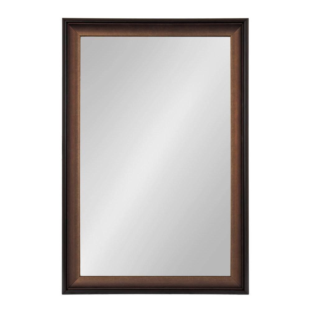 24"x36" Gotley Rectangle Wall Mirror Bronze - Kate & Laurel All Things Decor: Durable, Easy to Hang