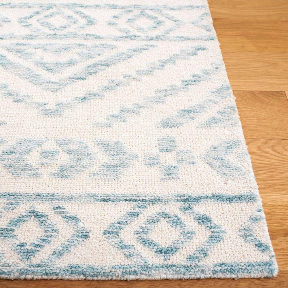 Adirondack ADR131 Machine Made Indoor Area Rug - Ivory/Light Blue - 8'x10' - Safavieh