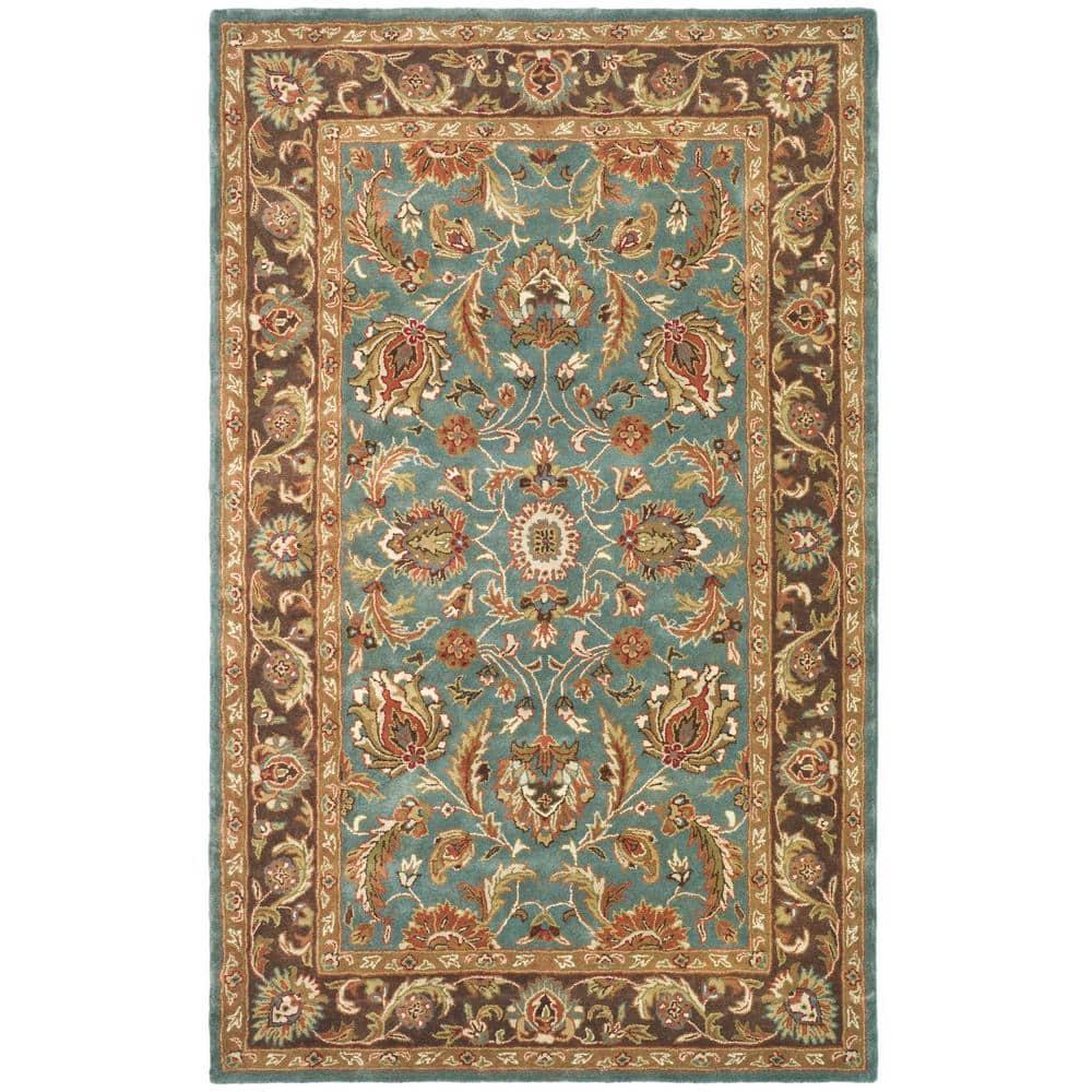 Heritage HG812 Hand Tufted Area Rug - Blue/Brown - 5'x8' - Safavieh.