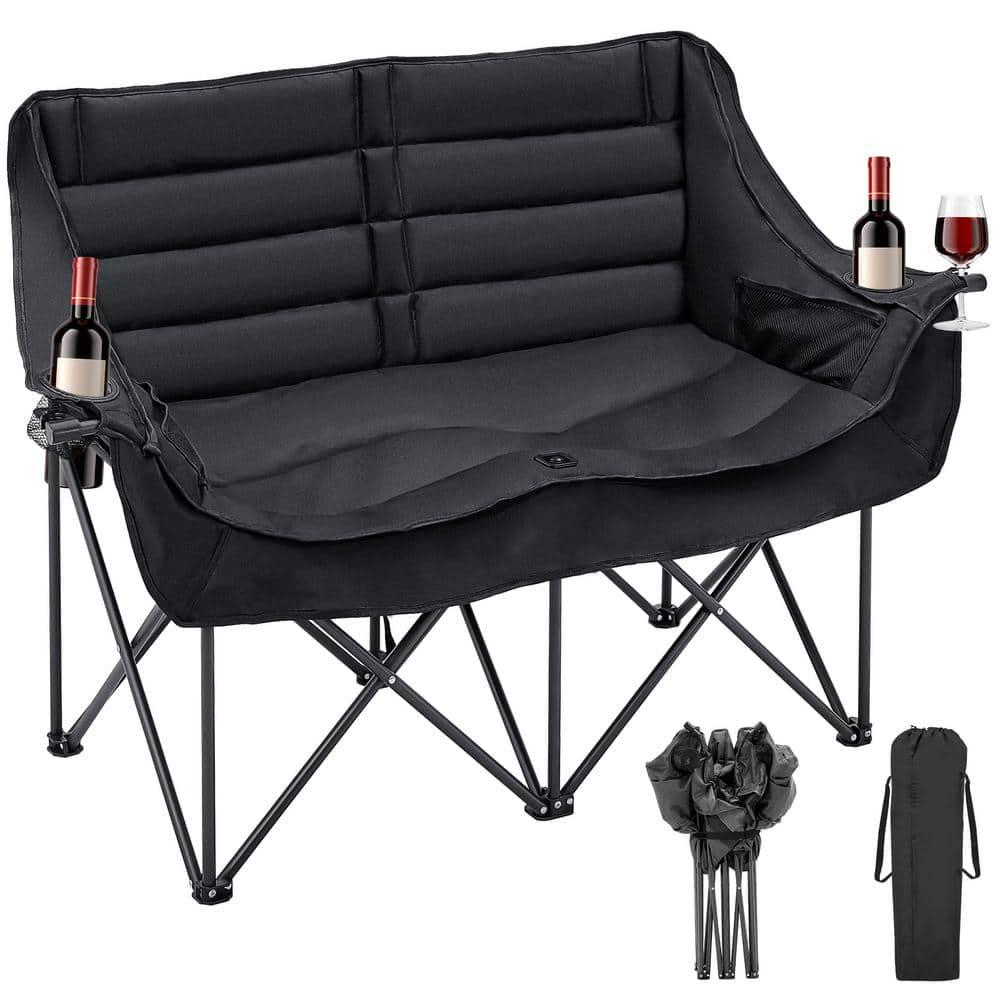 NAIZEA Double Camping Chair - Oversized Loveseat,Camping Chairs for Adults Heavy Duty,Camping Couch,Folding Chair Patio-Supports up to 600 LBS