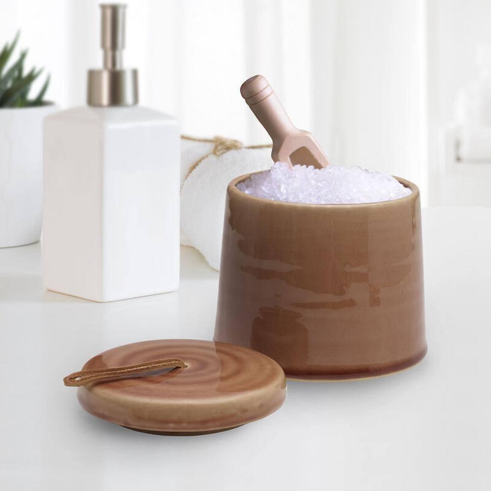 Mikasa Mikasa Oasis 5 in. Ceramic Vase with Lid