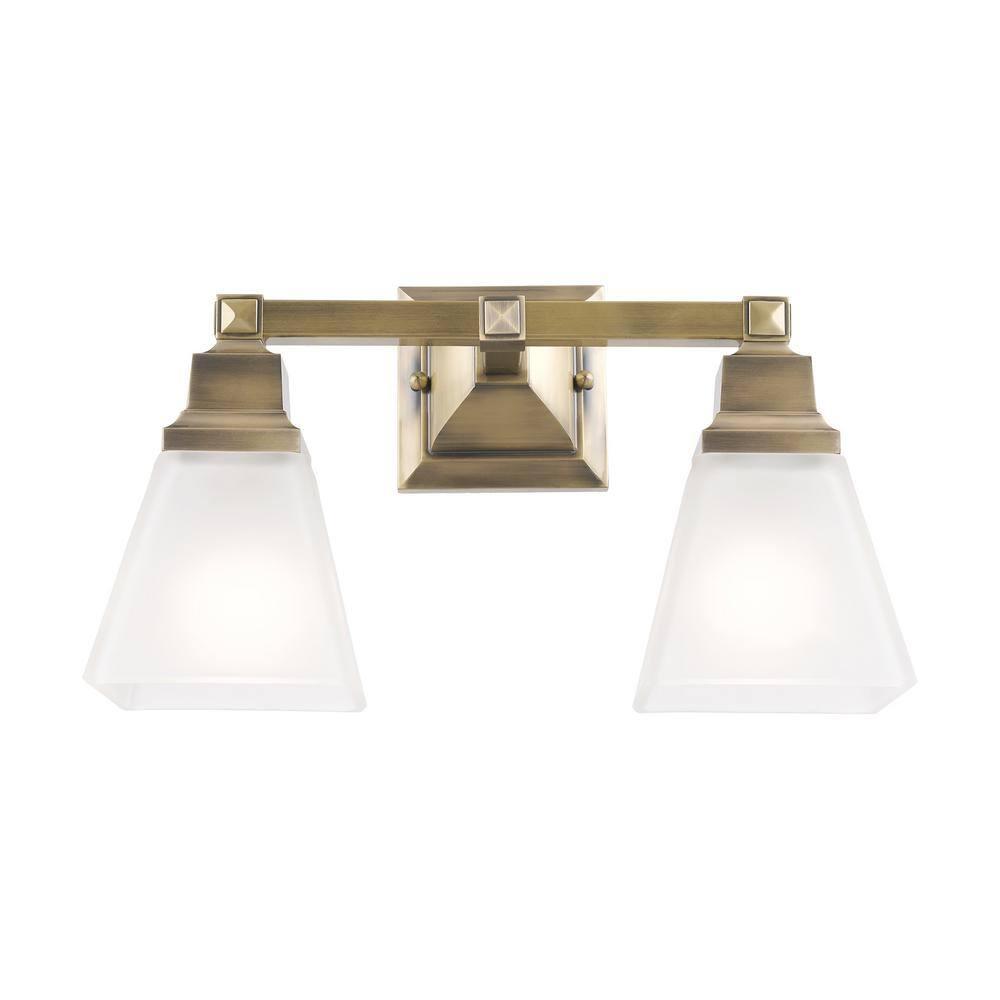 Livex Lighting Mission 2 - Light Vanity in  Antique Brass