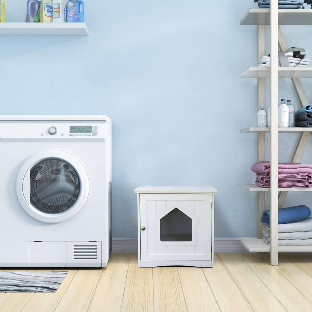 TRIXIE TRIXIE Small Cat Litter Box Enclosure Hide Litter Indoor Cat Home Cat Furniture Accent Table