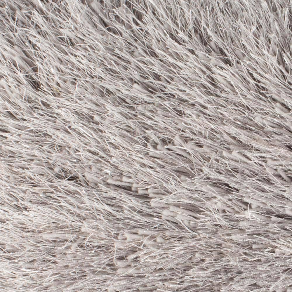 Shag Modish Metallic Pillow - Metallic Silver - 12"X20" - Safavieh