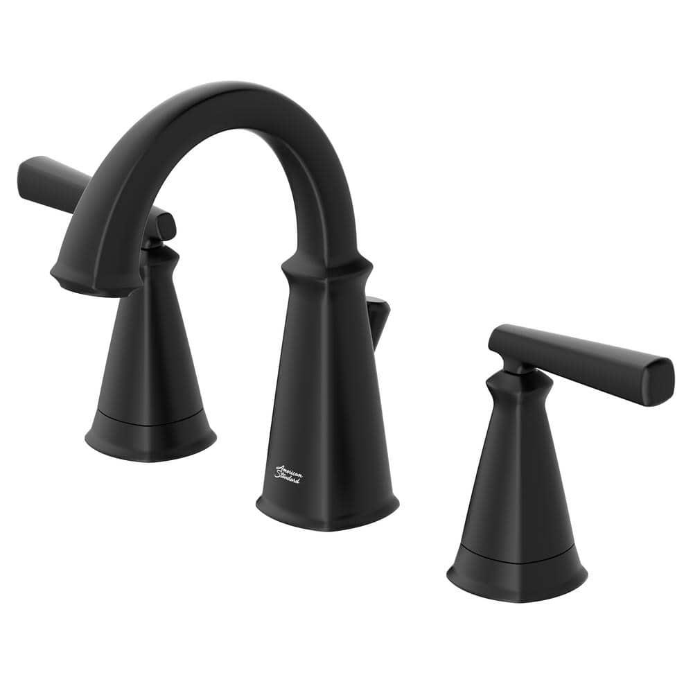 American Standard 7018801.243 Edgemere 8-Inch Widespread 2-Handle Bathroom Faucet, Brass, Matte Black