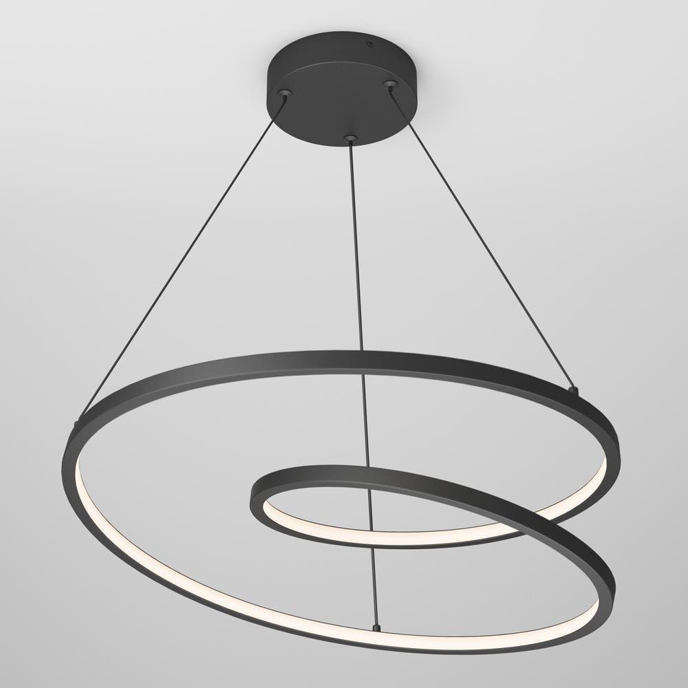 Artika Salto 26-Watt 1 Light Black Modern 3 CCT Integrated LED Pendant Light Fixture for Dining Room or Kitchen
