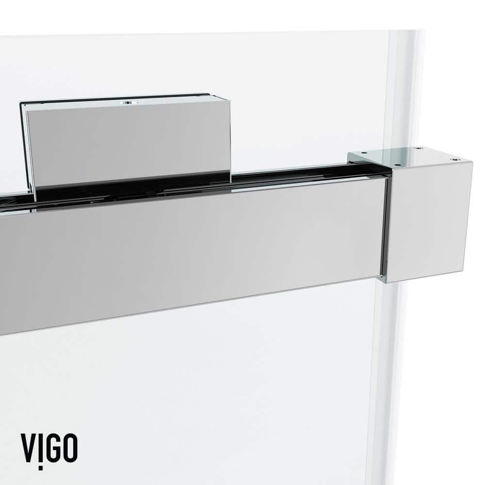 Houston 56-60" W x 66" H Double Sliding Frameless Tub Door with 3/8" Clear Glass