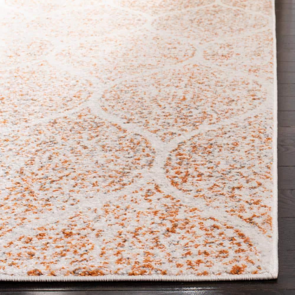 Madison MAD604 Power Loomed Indoor Area Rug - Cream/Orange - 8'x10' - Safavieh