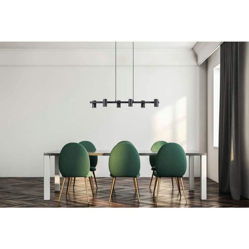 Gatuela Contemporary Black LED Island Pendant Light