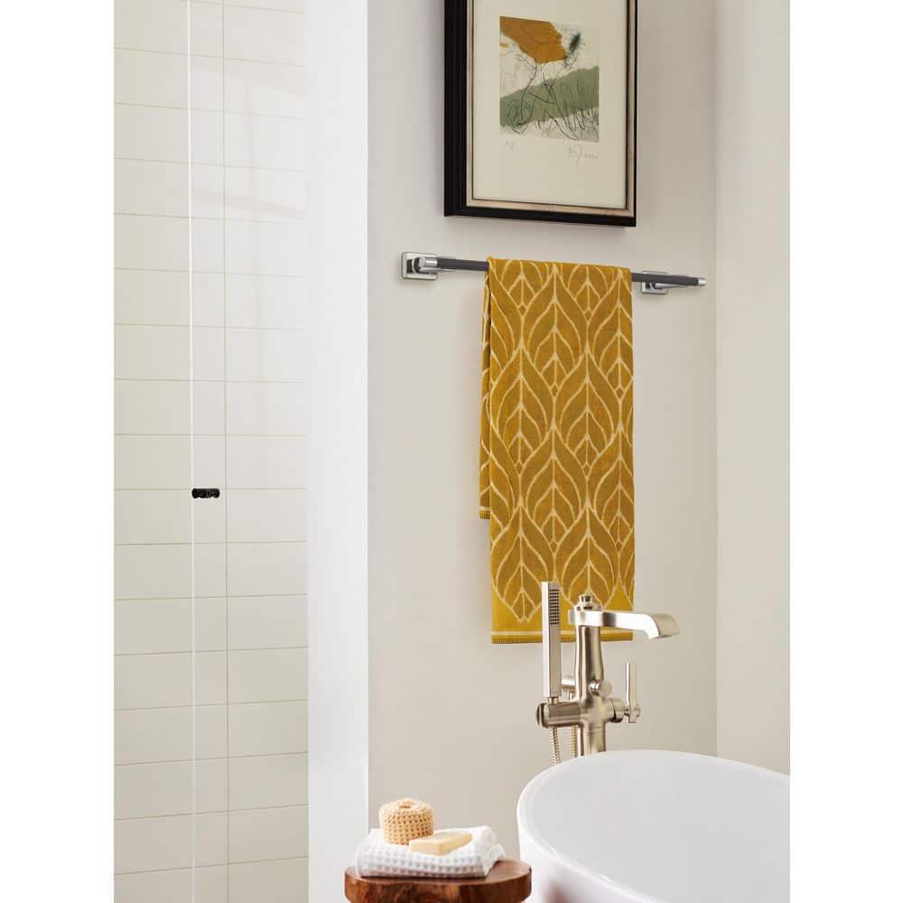 Amerock Esquire Brushed Nickel/Oil-Rubbed Bronze 24 inch (610mm) Towel Bar