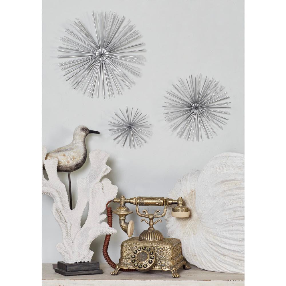 Metal 3D Short Spike Starburst Home Wall Decor