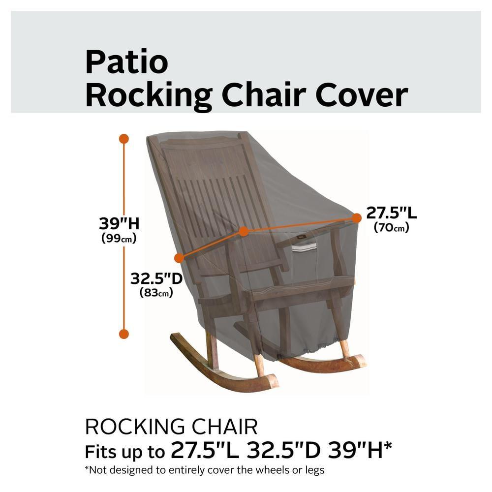 Classic Accessories Ravenna® Patio Rocking Chair Cover - Premium Outdoor Furniture Cover with Water Resistant Fabric, Medium (55-161-015101-EC)