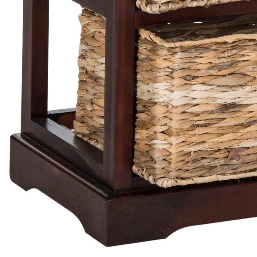 Keenan 6 Wicker Basket Storage Chest - Cherry - Safavieh.