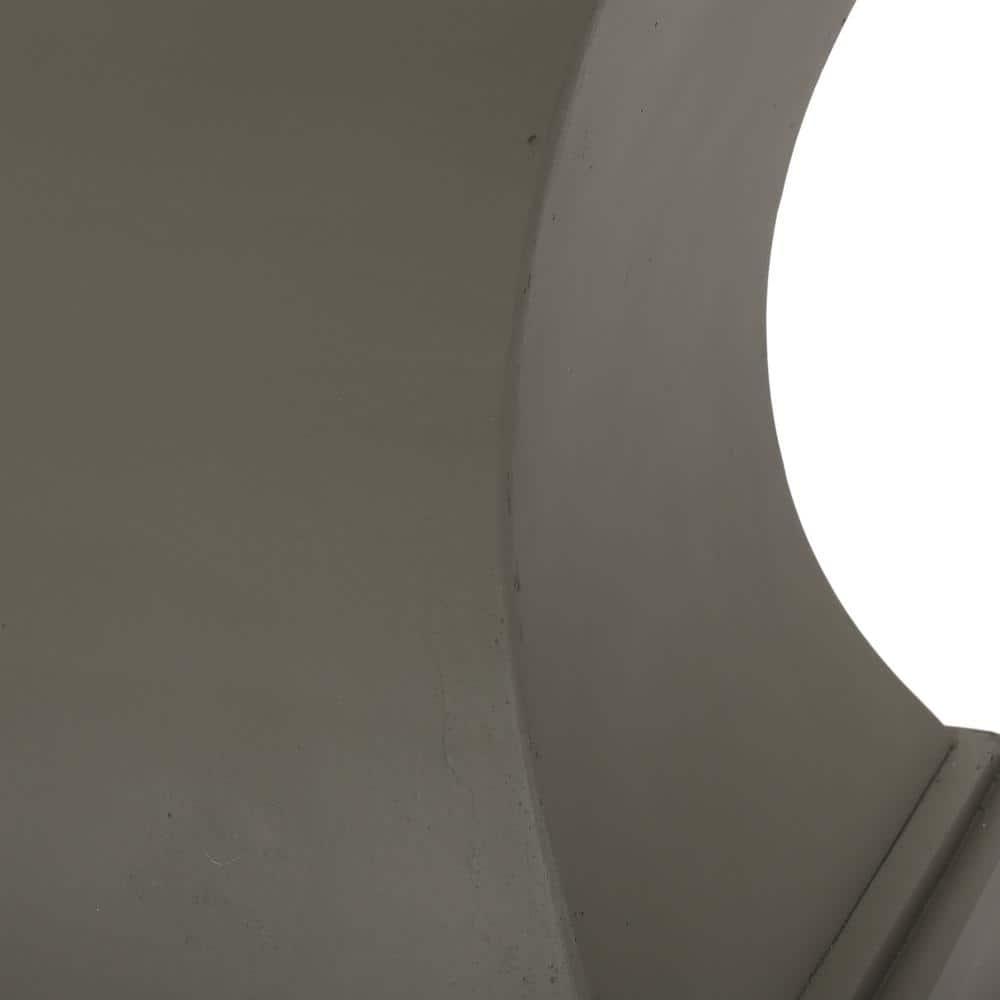 GDF Studio Atrass Outdoor Modern Lightweight Concrete Side Table, Light Gray