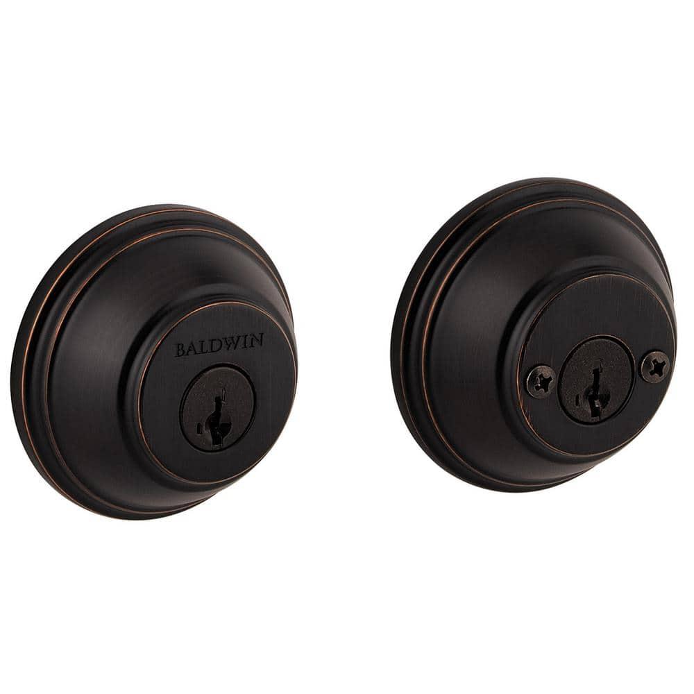 385 Round Double Cylinder Deadbolt Featuring SmartKey in Venetian Bronze