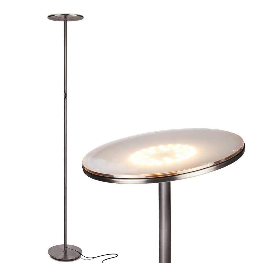 Brightech Sky Flux Industrial 63" Dimmable LED Floor Lamp with Adjustable Head