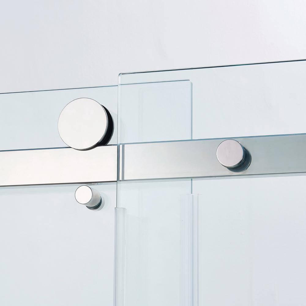 56"-60 ‘W x 75’ Aluminum Framed Single Slide Design Shower Door