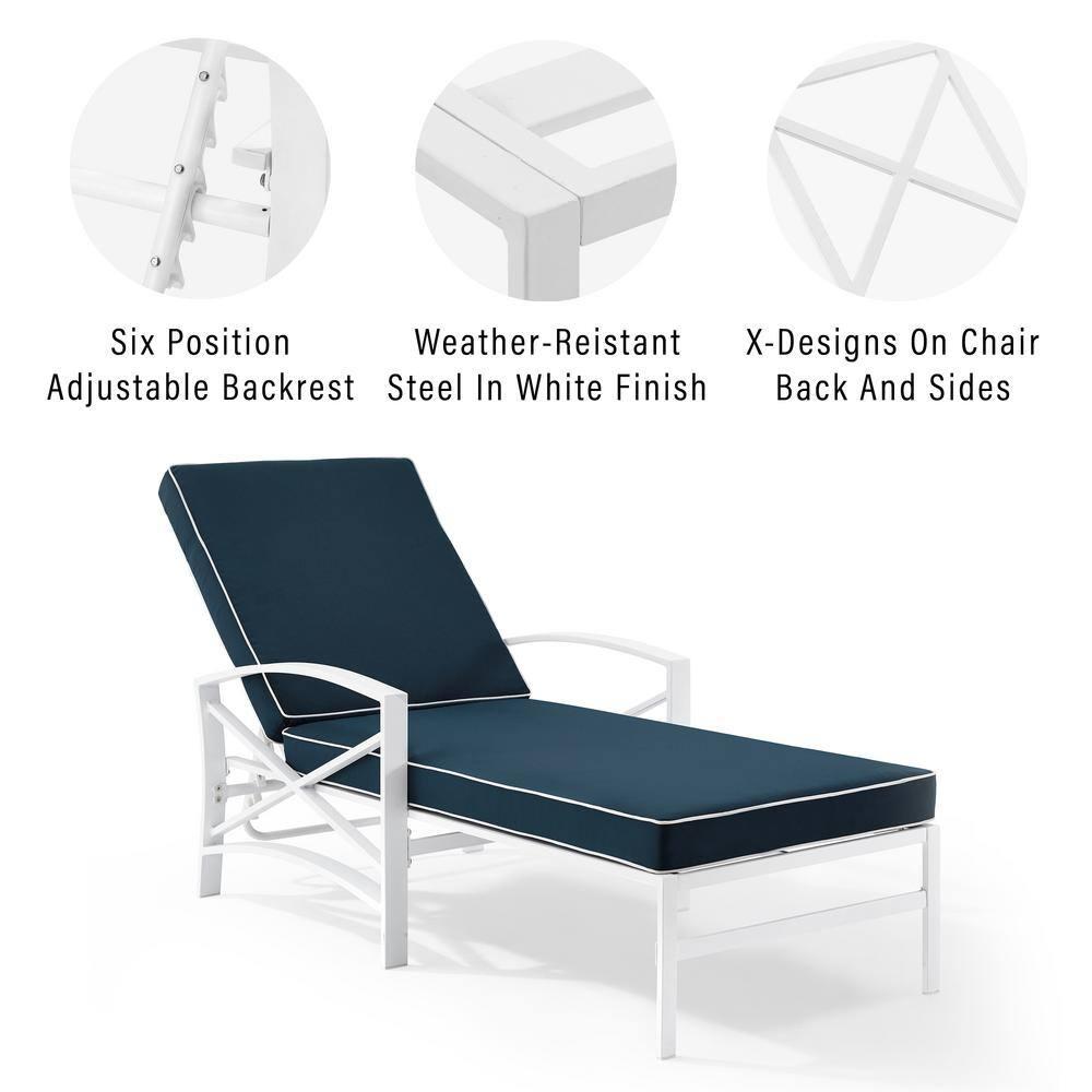 Tarpley Outdoor Steel Chaise Lounge