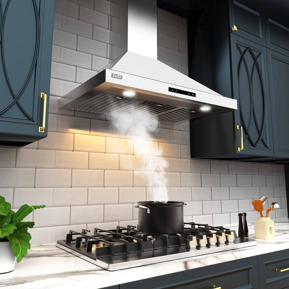 Empava Empava 36" Metal 380 CFM Convertible Wall Range Hood with Baffle Filter