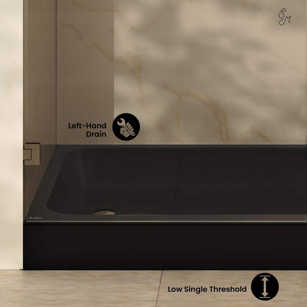 Voltaire 60 X 30 Shower Pan Base With Left Drain In Glossy