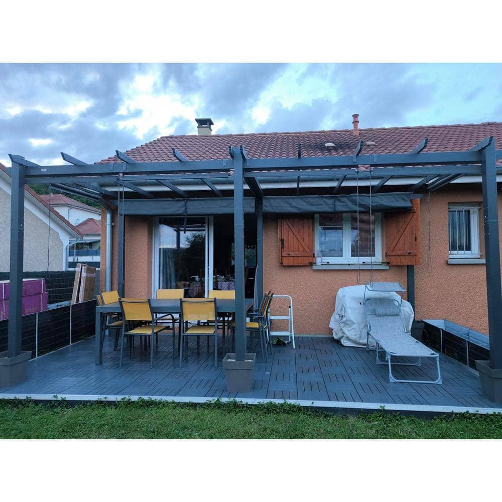 Purple Leaf Aluminum Pergola with Canopy