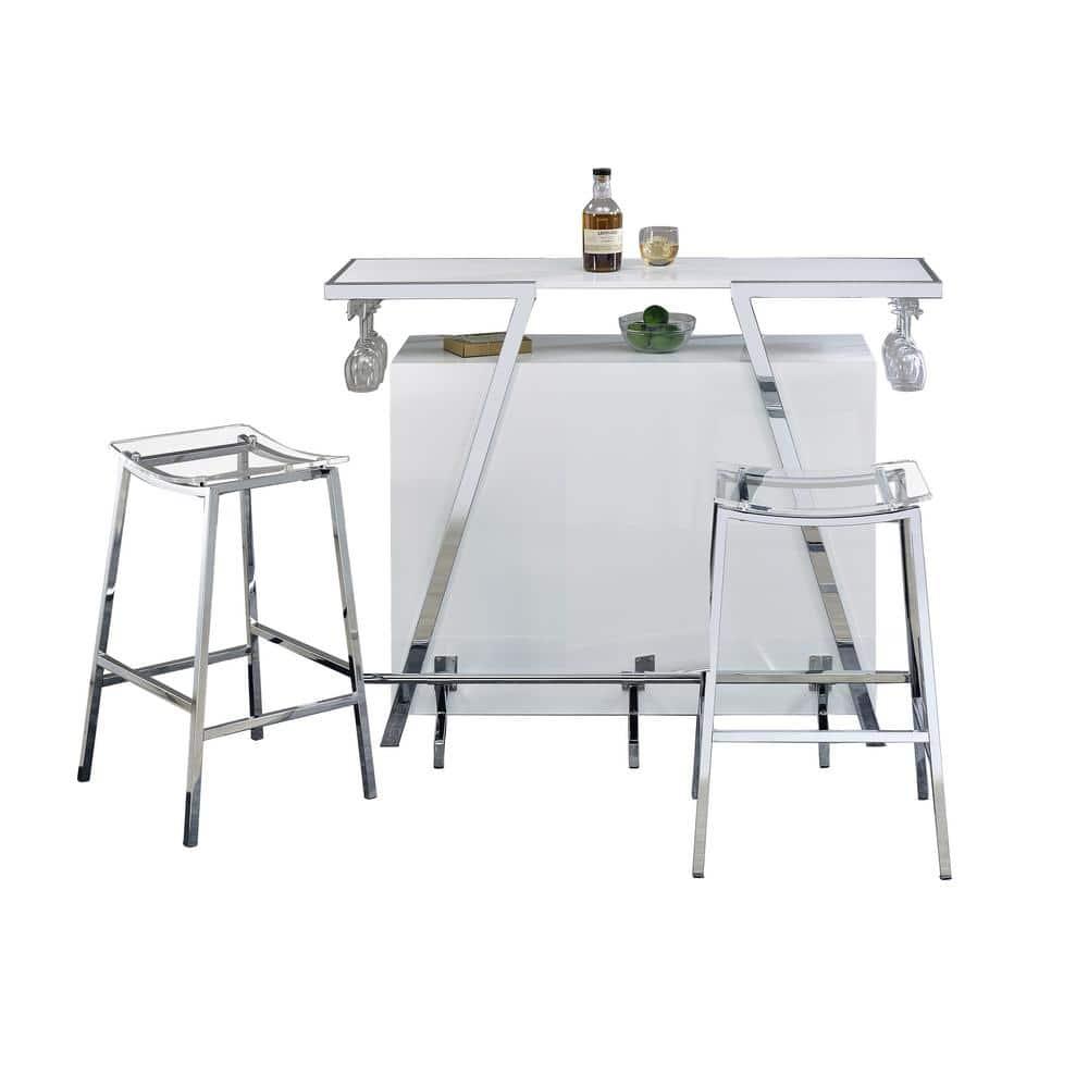Caydae Bar Set with Wine Storage and Stools