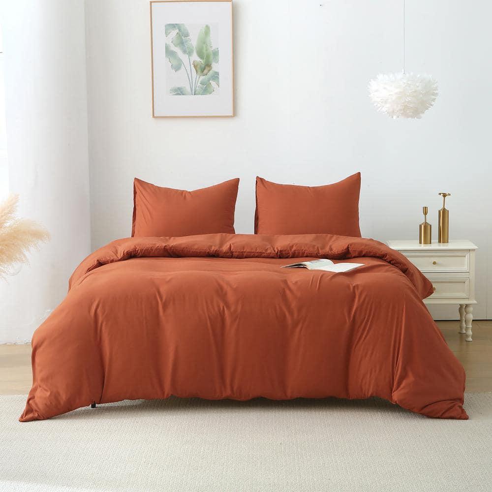 SPRINDAY King Size Comforter Set For Adult, 3 Piece Red Bedding Comforter Sets For All Season