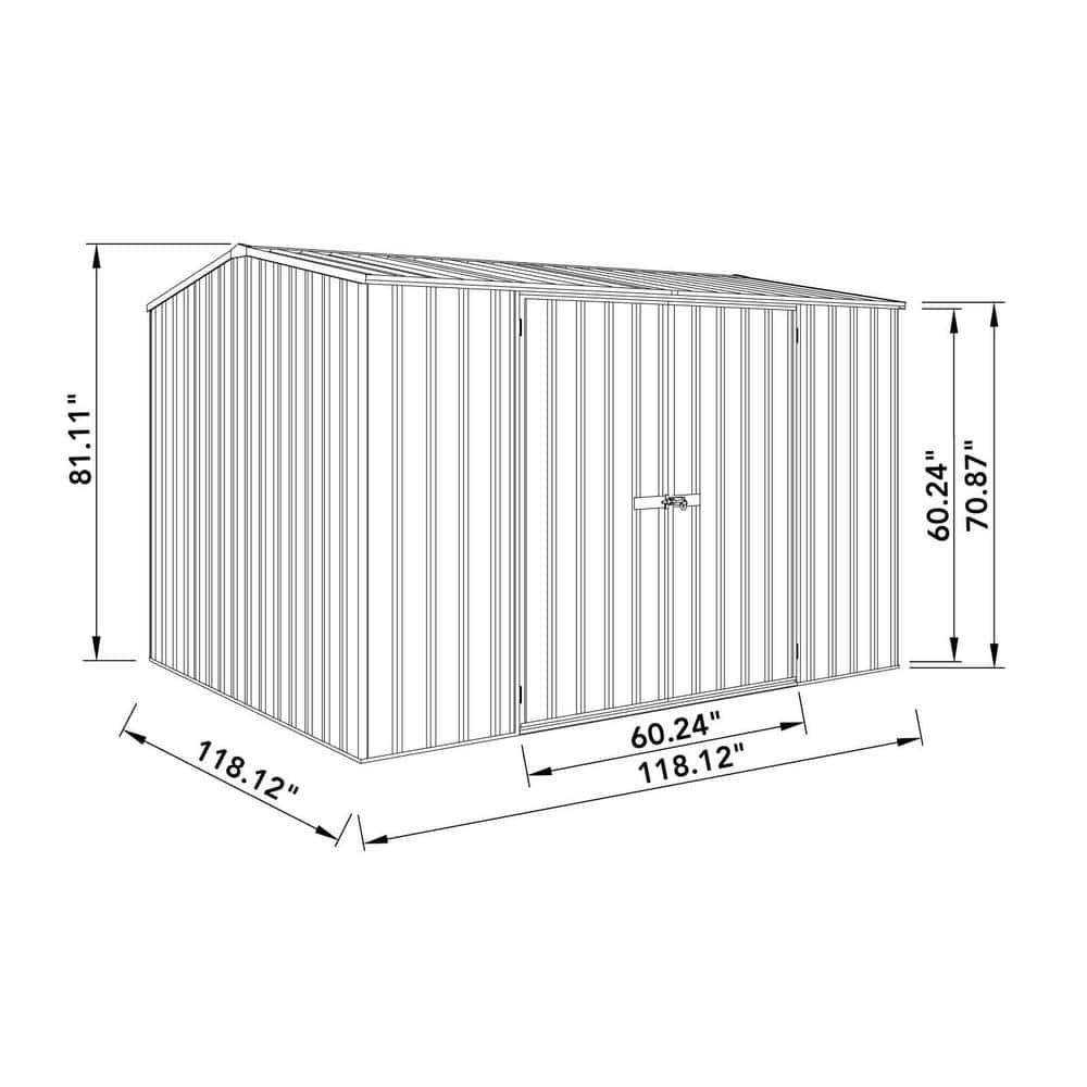 Absco Absco Premier 10 ft. W x 10 ft. D Metal Storage Shed