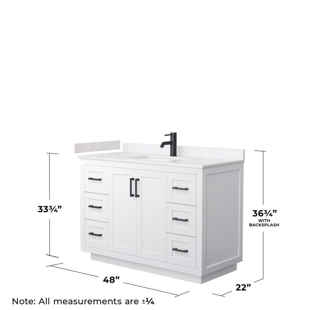 Miranda 48" Freestanding Single Bathroom Vanity with Cultured Marble Top