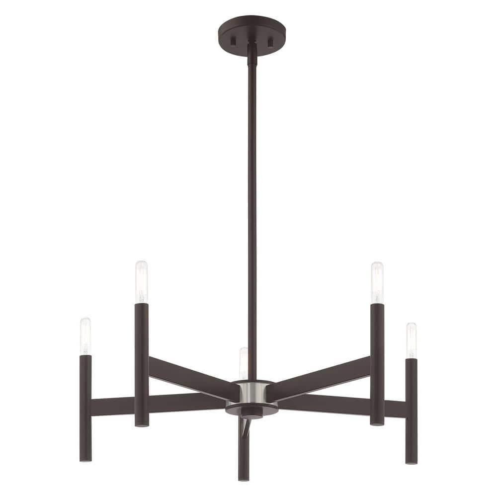 Livex Lighting Copenhagen 5 - Light Chandelier in  Bronze