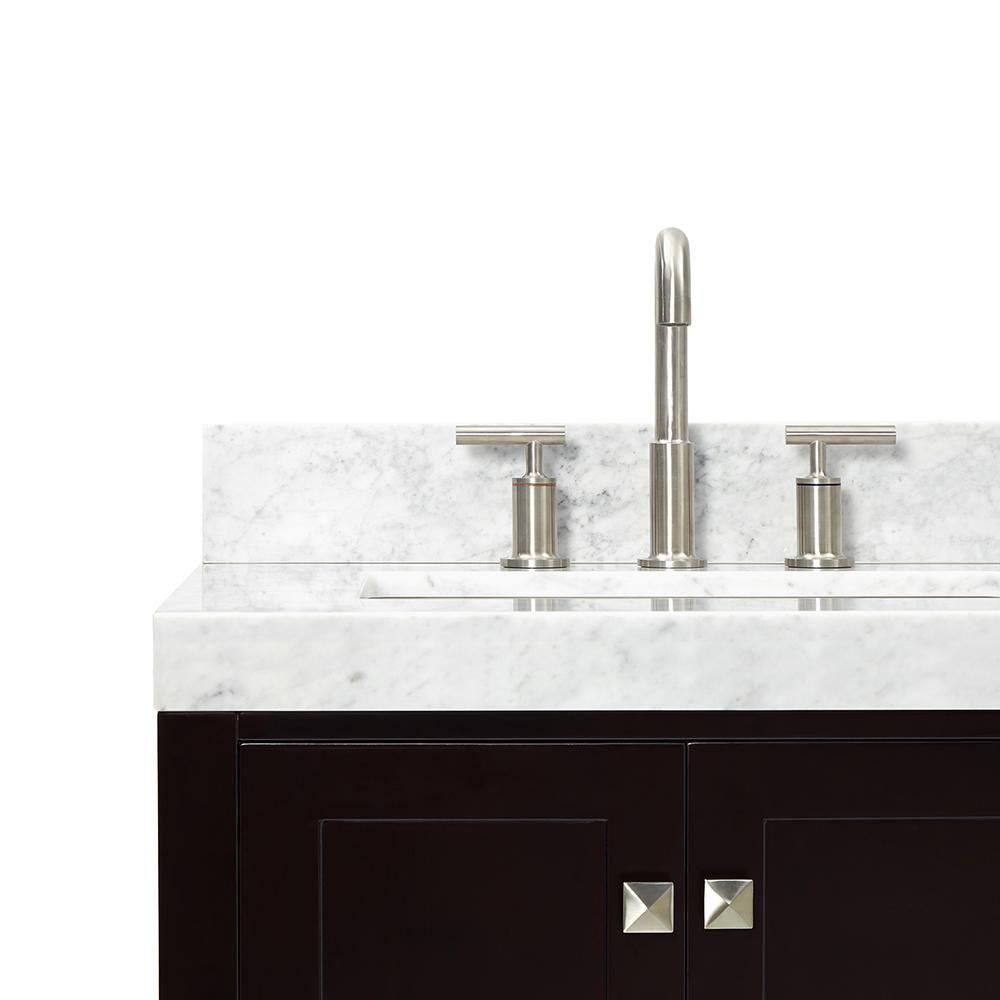 Cambridge Double Bathroom Vanity with Carrara Marble Top