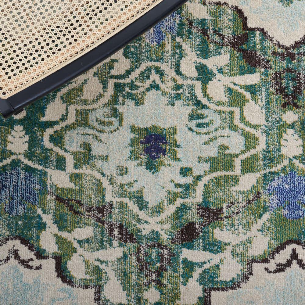 Madison MAD445 Power Loomed Area Rug - Green/Ivory - 8'x10' - Safavieh.