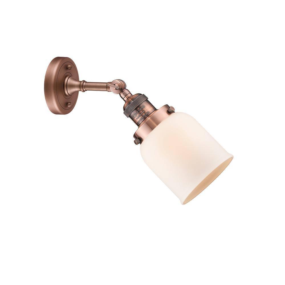 Innovations Lighting Bell 1 - Light Sconce in Antique Copper