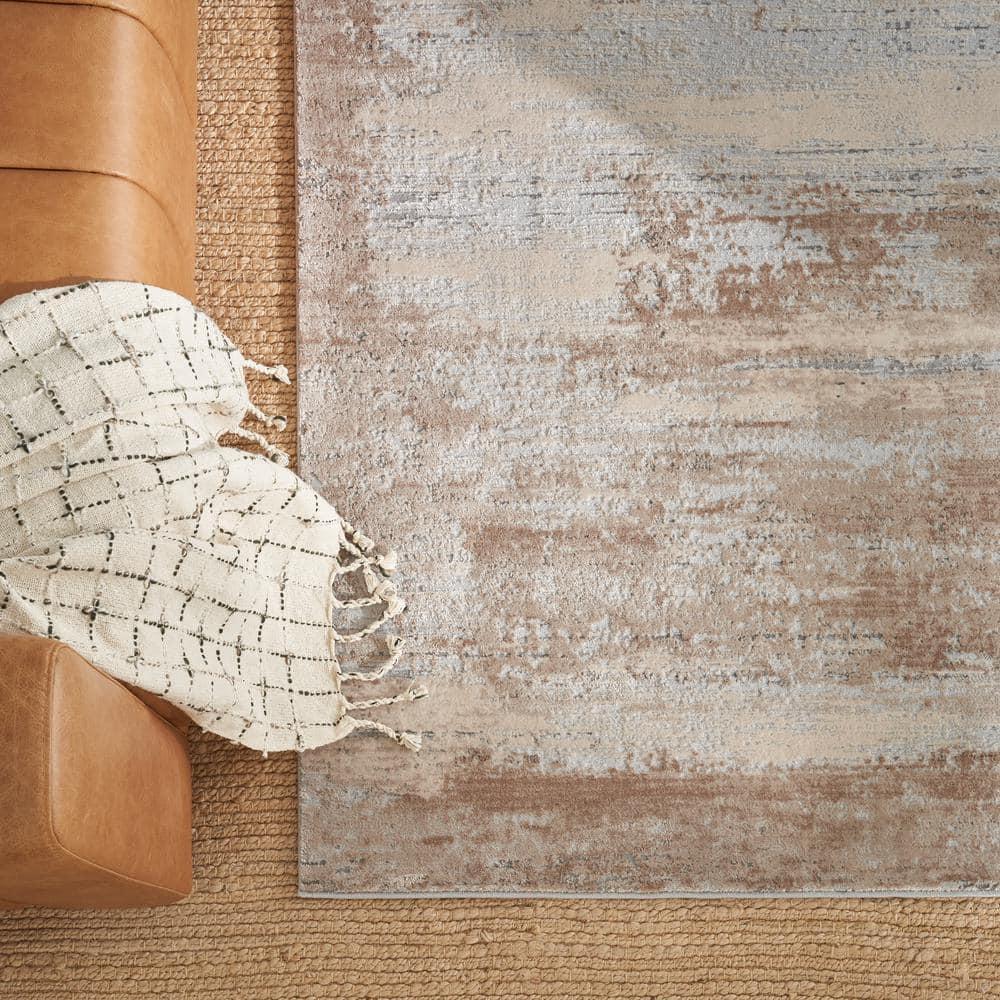 Nourison Hand Woven Natural Jute Indoor Rug Bleached 5' x 7'