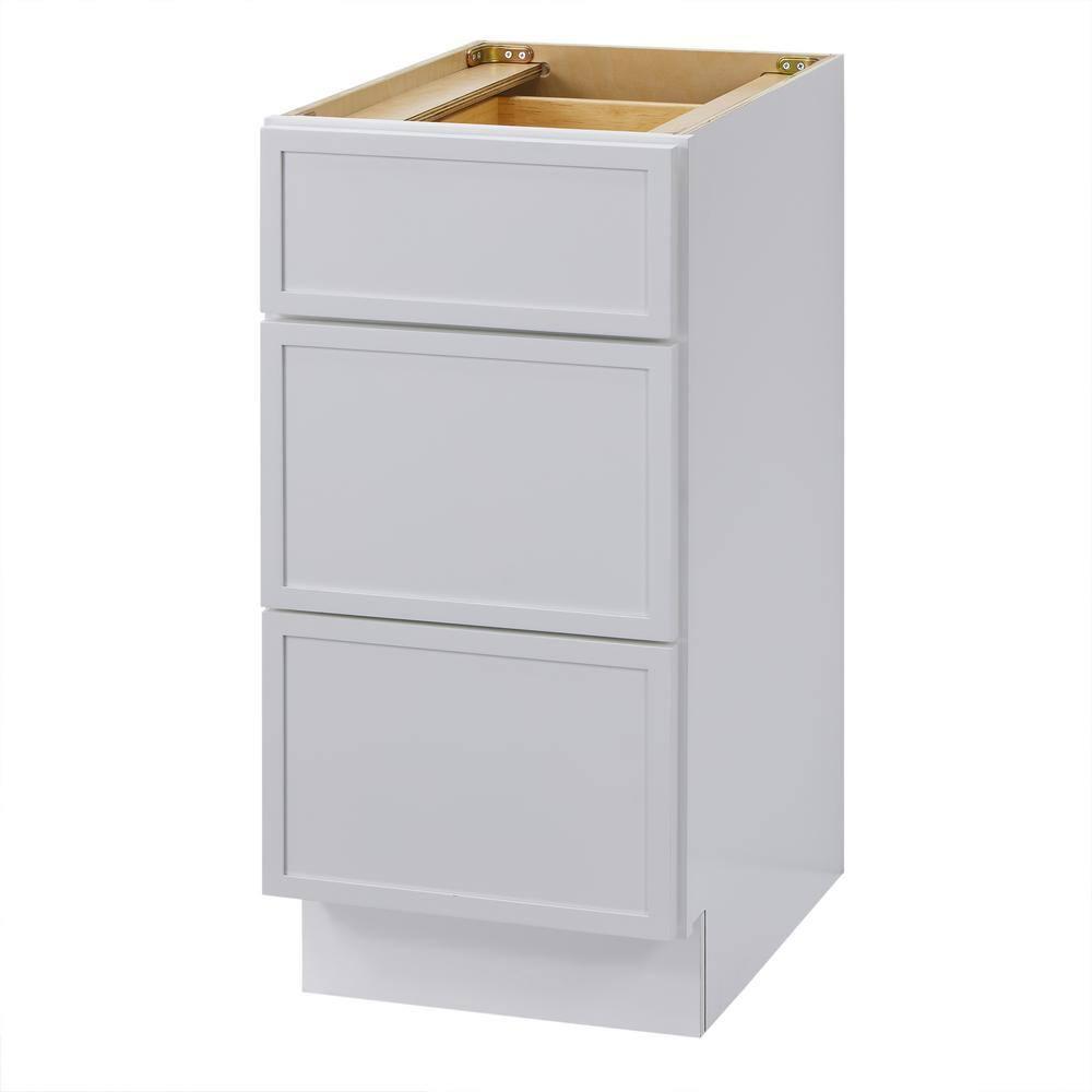Vanity Art 15" W Birch Plywood Freestanding Single Base 3 Drawers Storage Cabinet