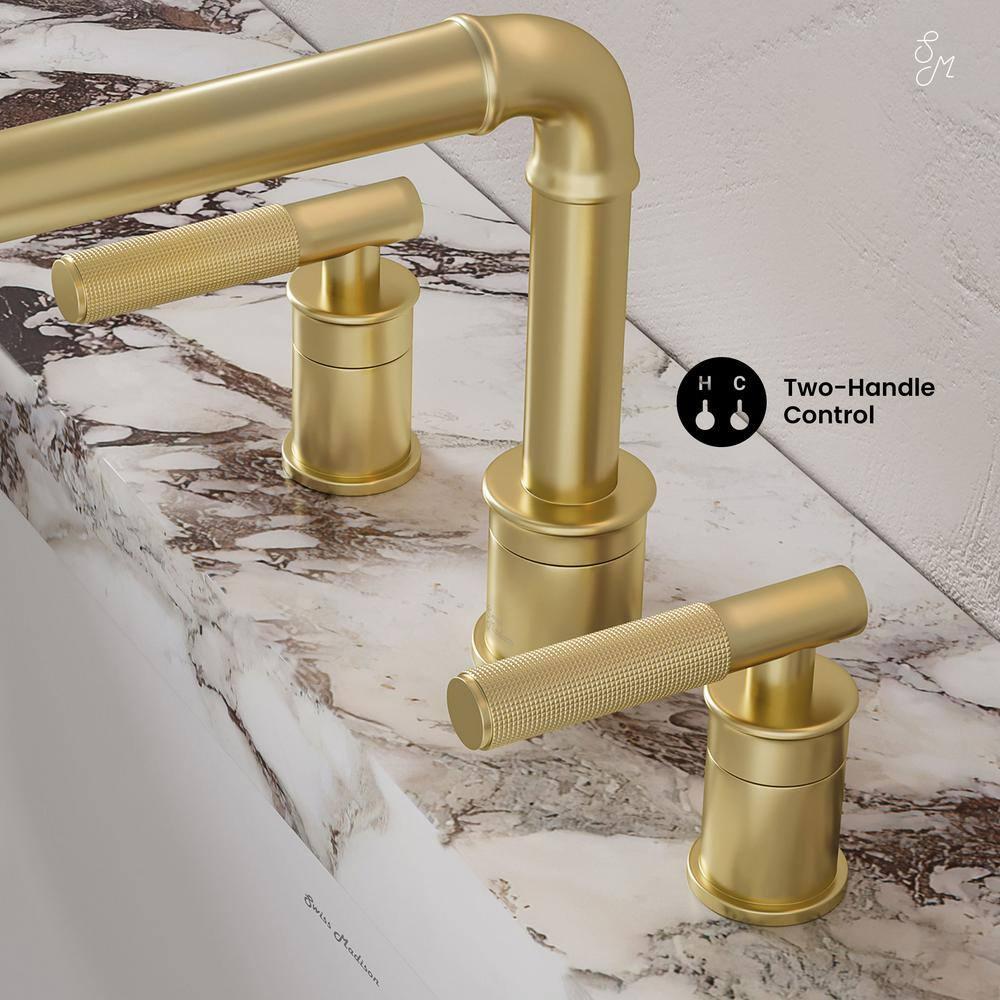 Avallon 8 in. Widespread, Sleek Handle, Bathroom Faucet