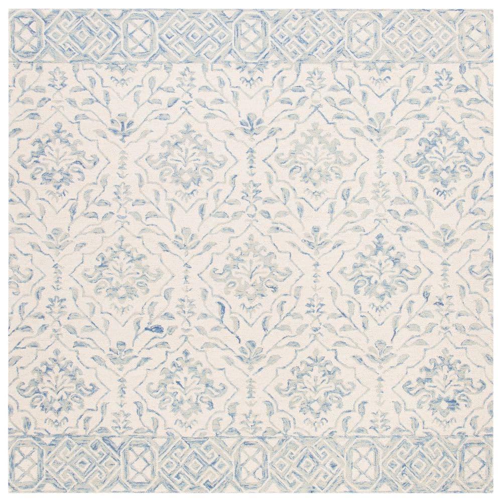 Dip Dye DDY901 Hand Tufted Area Rug - Light Blue/Ivory - 3'x3' - Safavieh.