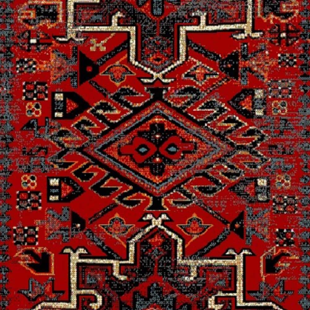 SAFAVIEH Vintage Hamadan Dania Traditional Area Rug, Red/Multi, 8' x 10'