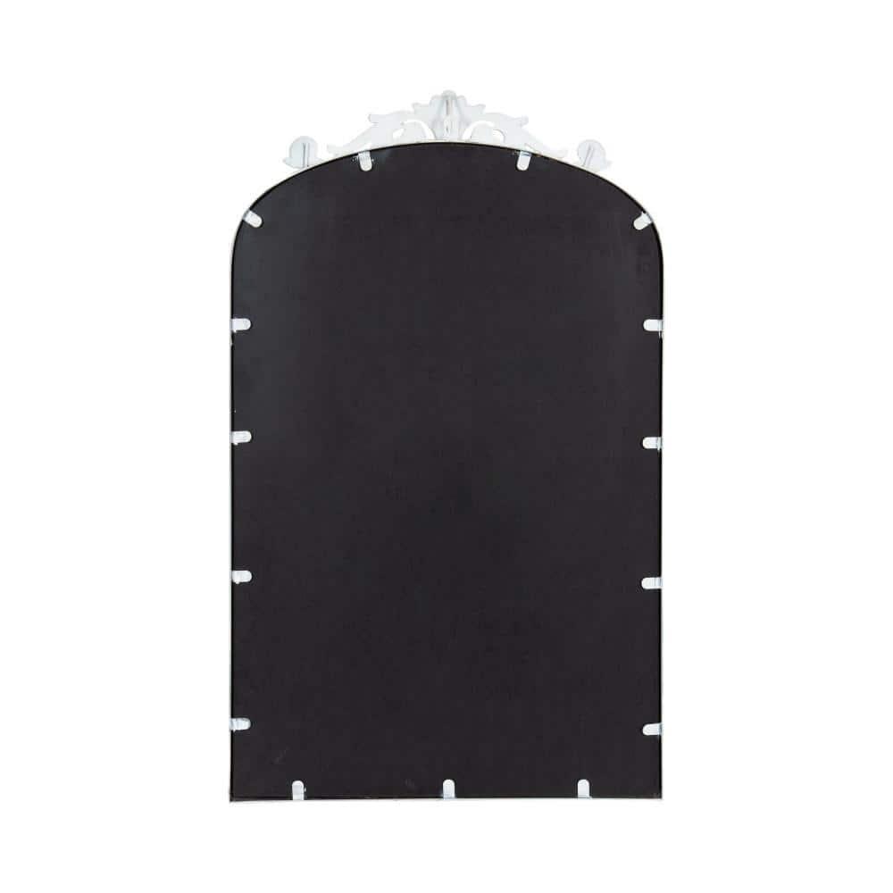 19"x31" Arendahl Traditional Arch Decorative Wall Mirror White - Kate & Laurel All Things Decor: Luxury Glam Style, No Assembly Required