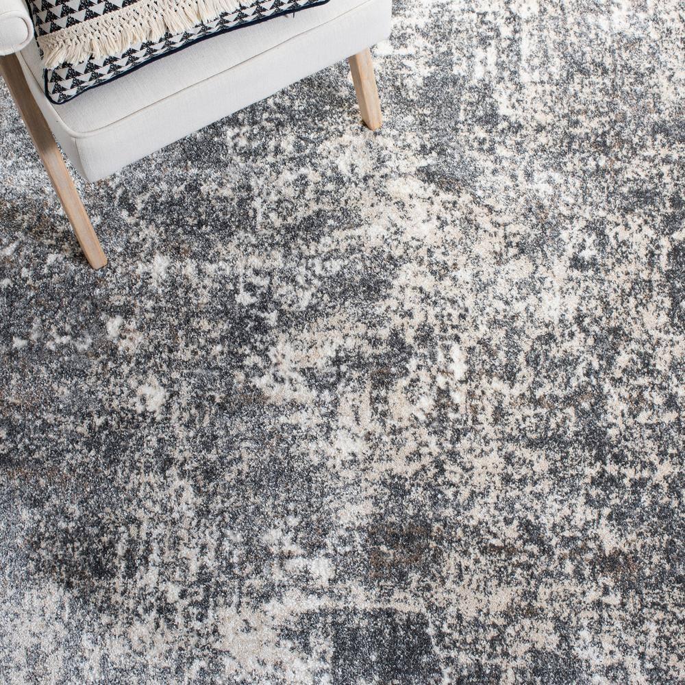 Aston ASN705 Power Loomed Indoor Area Rug - Grey/Ivory - 9'x12' - Safavieh