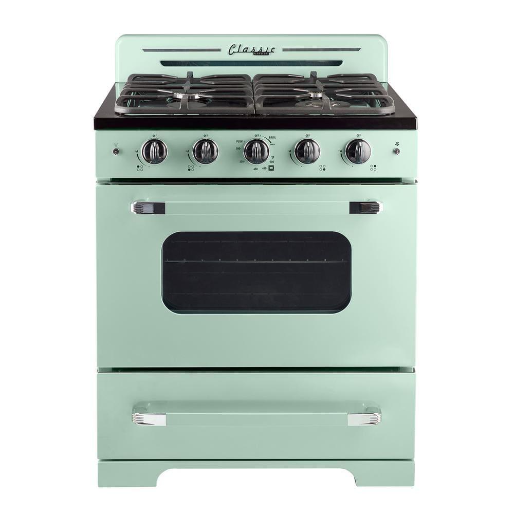 Unique Appliances Classic Retro 30" 4 burner 3.9 cu. ft. Freestanding Gas Range with Convection Oven UGP-30CR LG